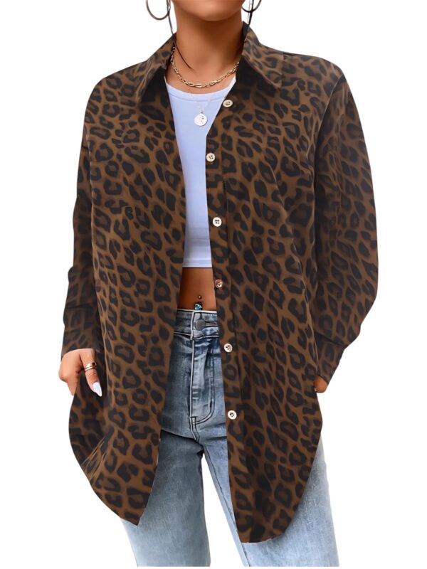 Leopard Print Denim Jacket