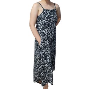 Black And White Lose Fit Dress
