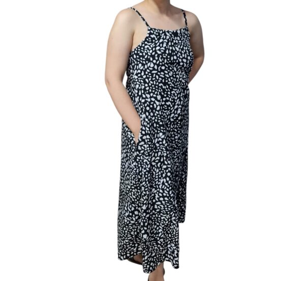 Black And White Lose Fit Dress
