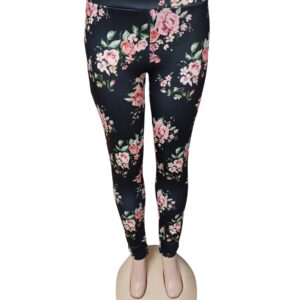 Black Flower Legging