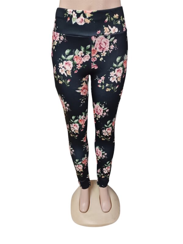 Black Flower Legging