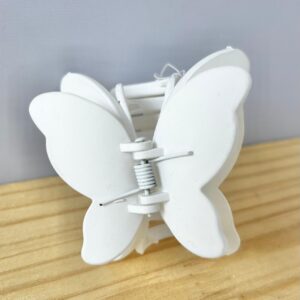 Medium butterfly hair clip - White