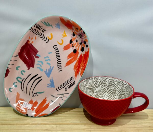 Ceramic cup & plate set