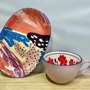 Ceramic cup & plate set