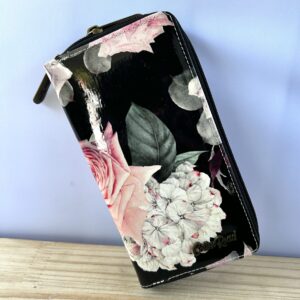 Black Flower Wallet