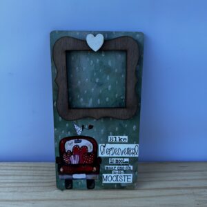 Wooden Board With Picture Frame