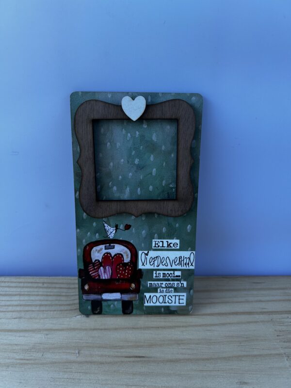 Wooden Board With Picture Frame
