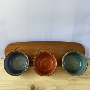 Acacia Wood Board With Bowls