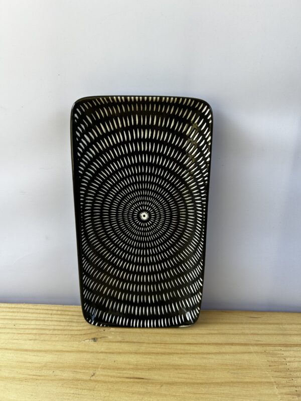 Black And White Ceramic Plate