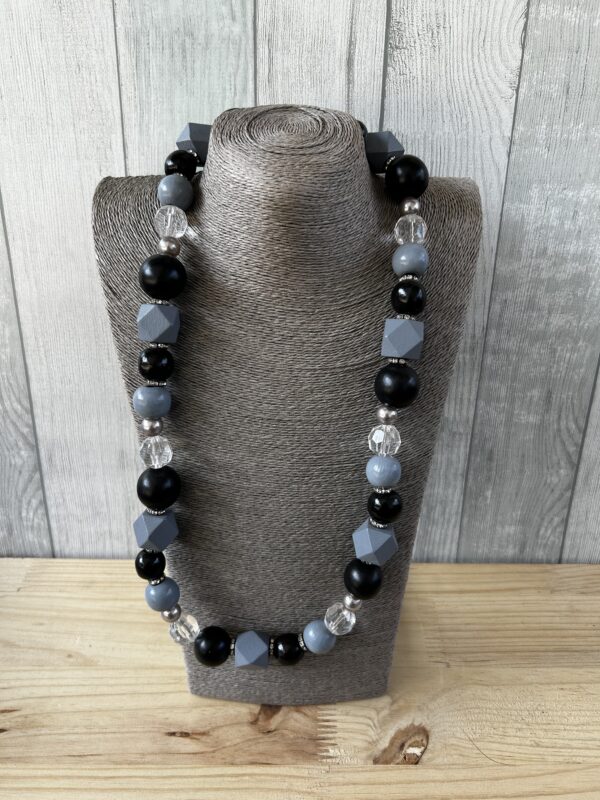 Black And Grey Wooden Beads