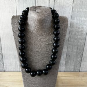 Black Wooden Beads