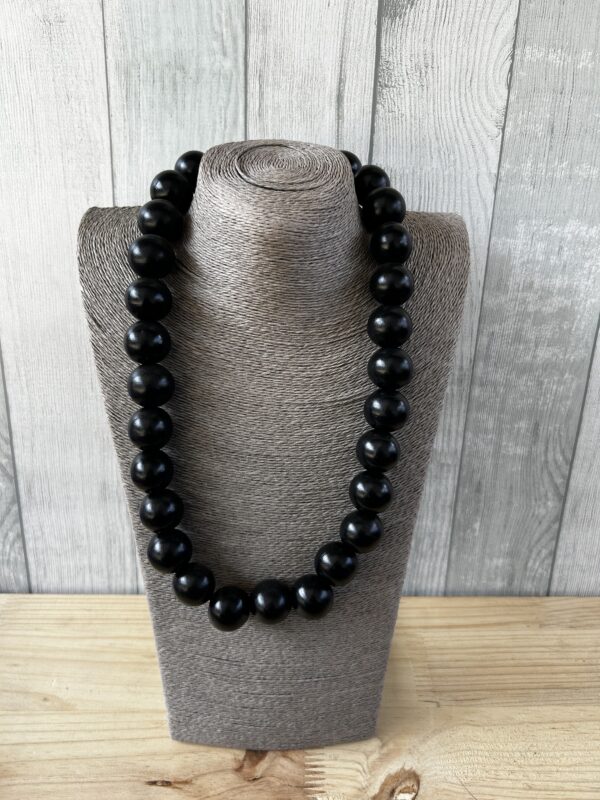Black Wooden Beads