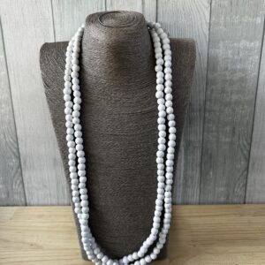 Small White Wooden Beads