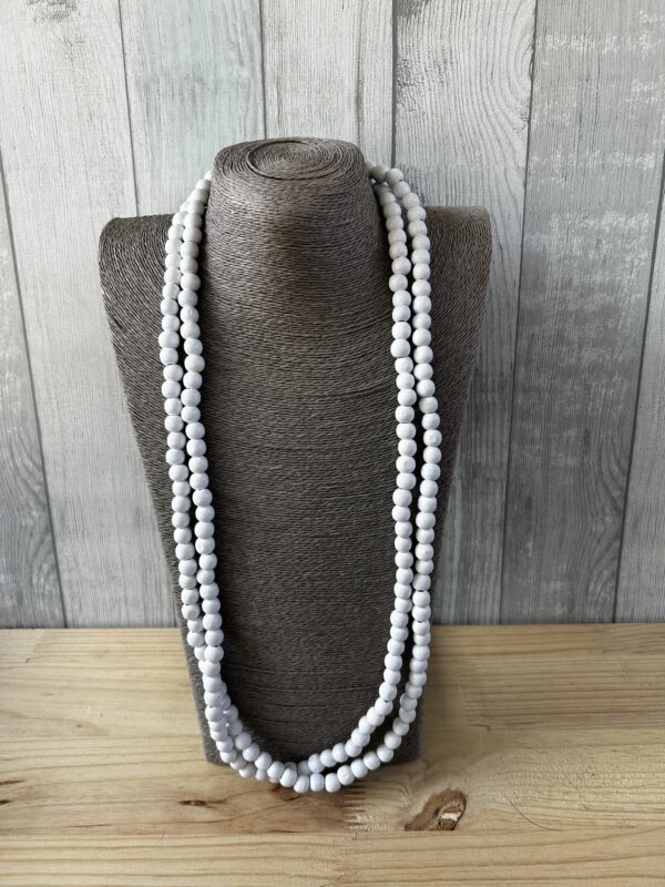 Small White Wooden Beads