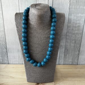 Dark Turquoise Wooden Beads