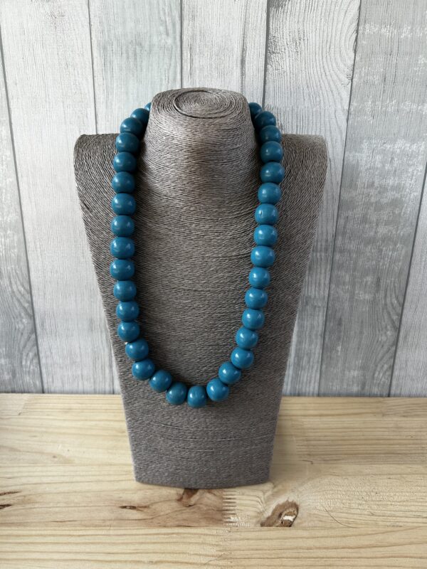 Dark Turquoise Wooden Beads