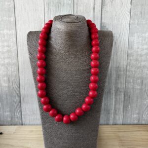 Coral Wooden Beads