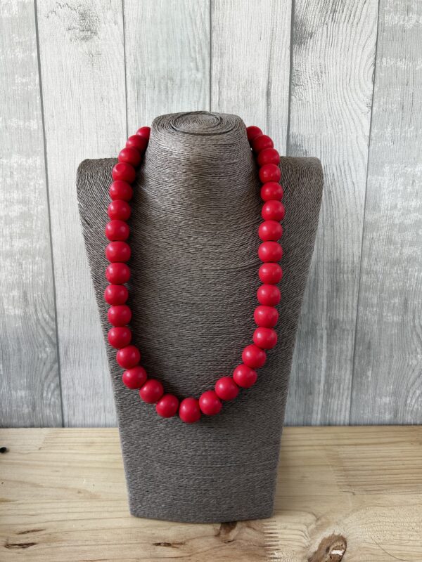 Coral Wooden Beads