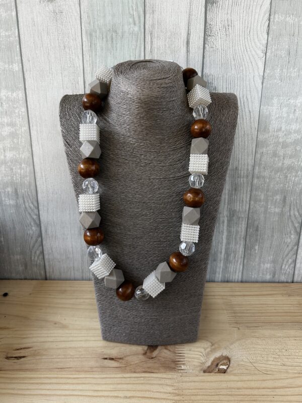 Brown And Grey Wooden Beads