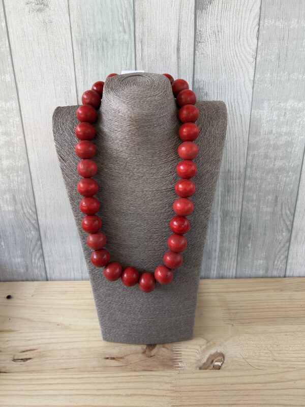 Red Wooden Beads