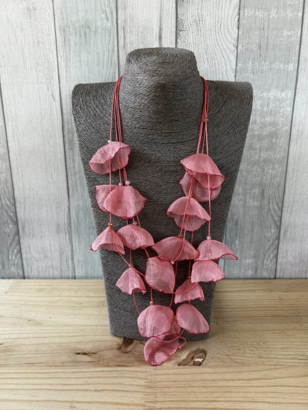 Pink Silky Petal Necklace