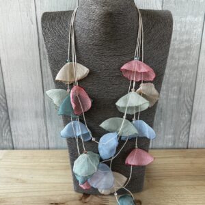 Rainbow Silky Petal Necklace