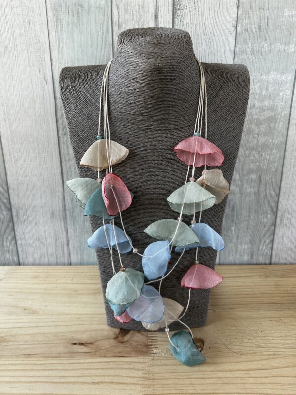 Rainbow Silky Petal Necklace