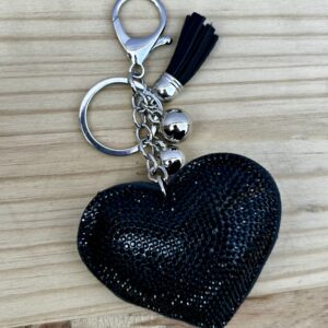 Black Heart Key Chain