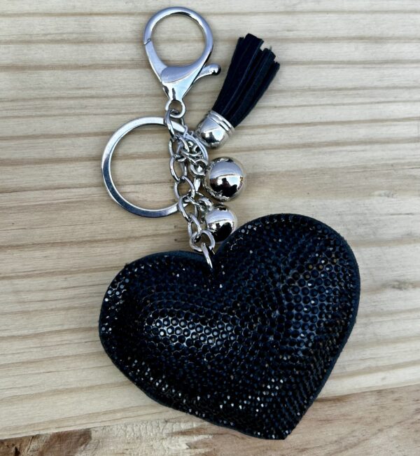 Black Heart Key Chain