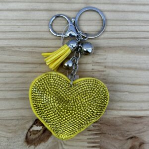 Yellow Heart Key Chain