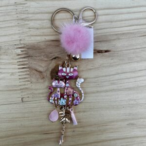 Pink Cat Key Chain
