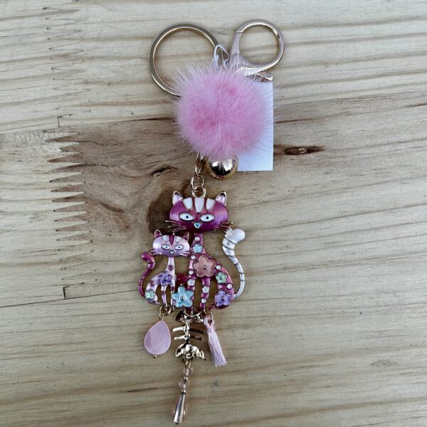 Pink Cat Key Chain