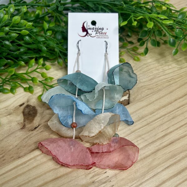 Rainbow Silky Petal Earrings