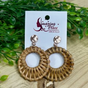 Wooden Weaved Earrings