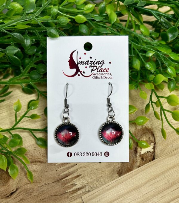 Protea Glass Dome Earrings
