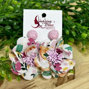 Pink Floral Earrings
