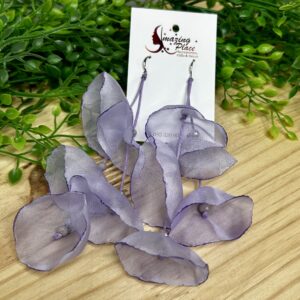 Purple Silky Petal Earrings