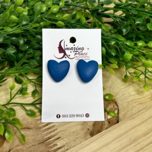 Blue Heart Earrings