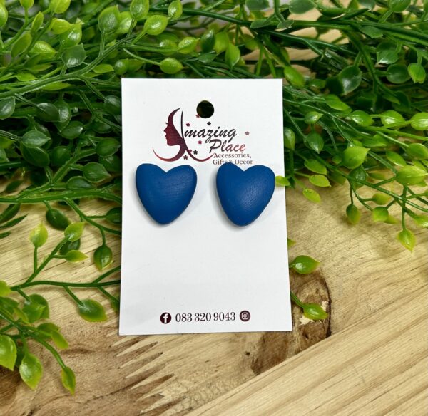 Blue Heart Earrings