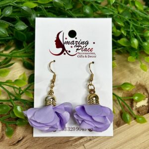 Purple Petal Earrings