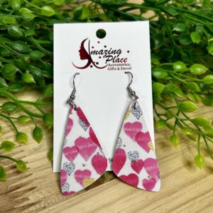 Leather Heart Earrings