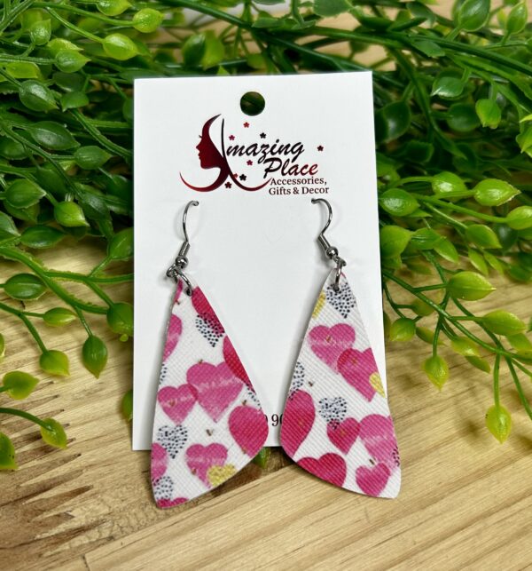 Leather Heart Earrings
