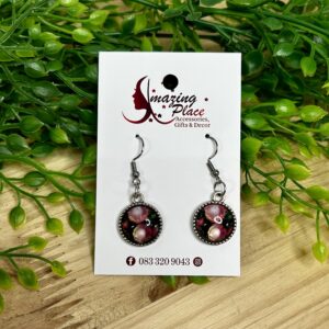 Protea Glass Dome Earrings