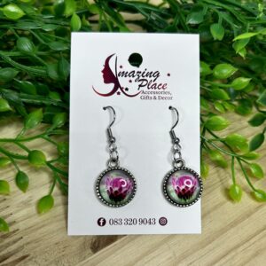 Protea Glass Dome Earrings
