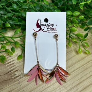 Gold And Pink Earrings