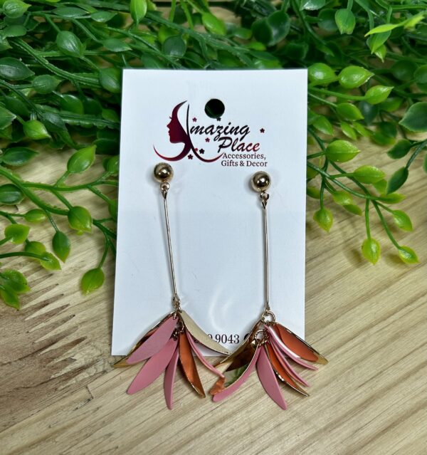 Gold And Pink Earrings