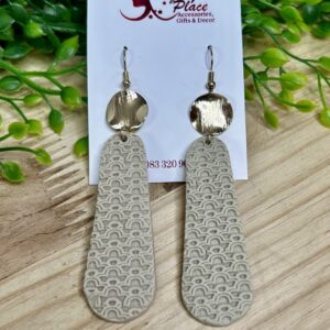 Long Beige Earrings