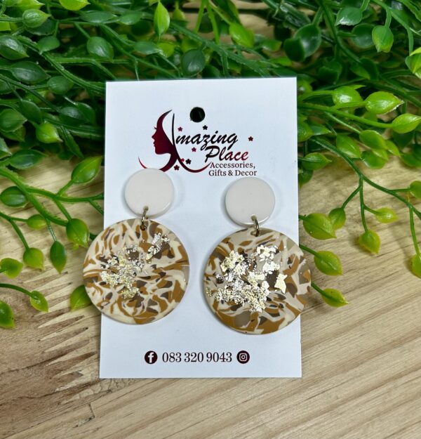 Natural Marble Effect Clay Earrings