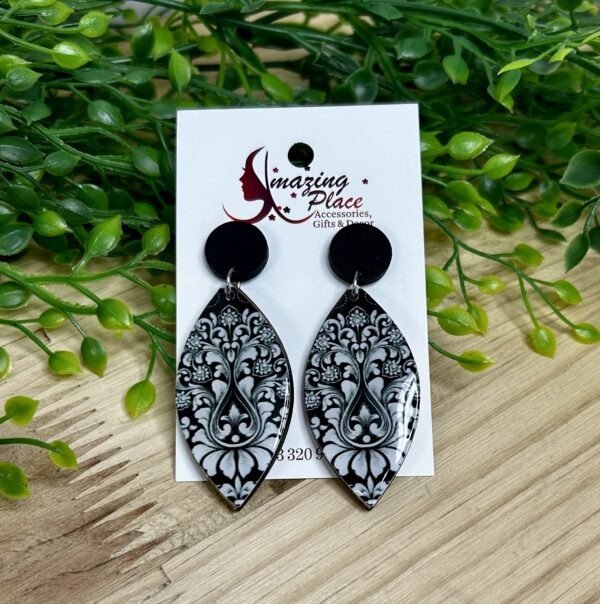 Black And White Earrings