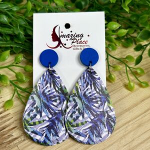 Blue Tropical Earrings